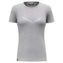 Damen T-Shirt Salewa  Solidlogo Dri-release Heather grey