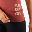Damen T-Shirt Salomon  Cross Run Graphic Tee Cabernet