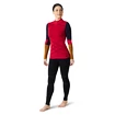 Damen T-Shirt Smartwool  W Intraknit Merino 200 Colorblck 1/4 Zip pomegranate L