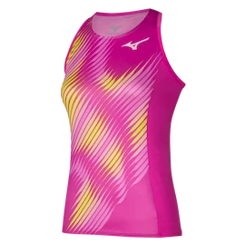 Damen Tank-Top Mizuno Printed Tank Fuchsia fedora