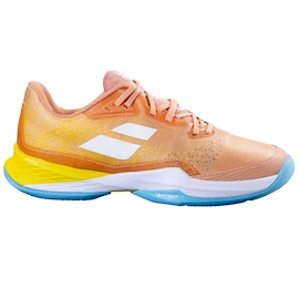 Damen Tennisschuhe Babolat Jet Mach 3 Clay Women Coral/Gold Fusion