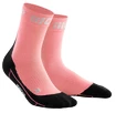 Damen Winterlaufsocken CEP rosa-schwarz