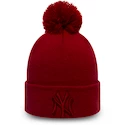 Damen-Wintermütze New Era Bobble Knit MLB New York Yankees Rot