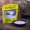 Dehydrierte Lebensmittel Gipfeltreffen zum Essen Porridge mit Himbeeren