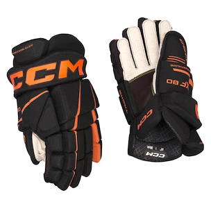 Eishockeyhandschuhe CCM Tacks XF 80 Black/Orange Junior 11 Zoll