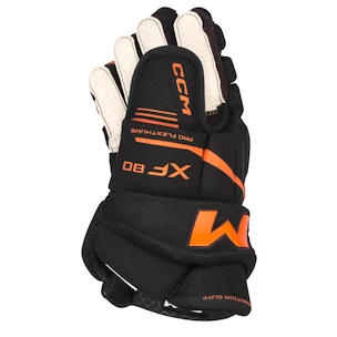 Eishockeyhandschuhe CCM Tacks XF 80 Black/Orange Junior 11 Zoll