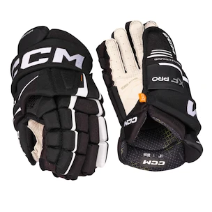 Eishockeyhandschuhe CCM Tacks XF PRO Black/White Junior 11 Zoll