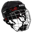 Eishockeyhelm CCM Tacks 70 Combo Black Junior