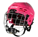 Eishockeyhelm CCM Tacks 70 Combo Pink Bambini