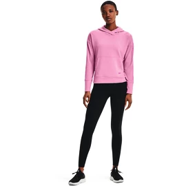 Frauen Under Armour Rival Terry Taped Hoodie rosa Planet Pink