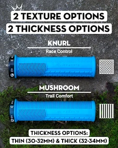 Griffe PEATY'S  Monarch knurl thick slate (pgm-knl-thk-slt-20)