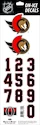 Helmnummer Sportstape  ALL IN ONE HELMET DECALS - OTTAWA SENATORS