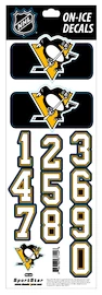 Helmnummer Sportstape ALL IN ONE HELMET DECALS - PITTSBURGH PENGUINS - DARK HELMET