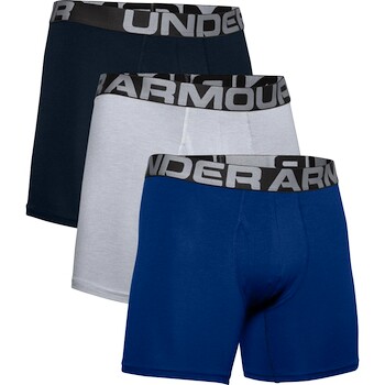 Herren Boxer Shorts Under Armour Charged Cotton 6" 3 Pack blau Dynamic