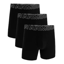 Herren Boxer Shorts Under Armour Perf Cotton 6in 3Pack black