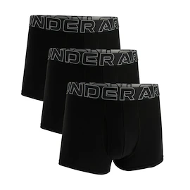 Herren Boxer Shorts Under Armour Perf Cotton Solid 3in 3Pack Black