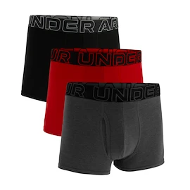 Herren Boxer Shorts Under Armour Perf Cotton Solid 3in 3Pack Castlerock Heather
