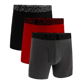 Herren Boxer Shorts Under Armour Perf Cotton Solid 6in 3Pack Castlerock Heather