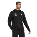 Herren Hoodie adidas  Signature Running Black