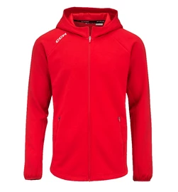 Herren Hoodie CCM LOCKER ROOM FLEECE FULL ZIP HOODIE red