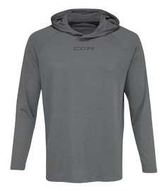 Herren Hoodie CCM LS Premium Training Hoodie Dark Grey Heathered