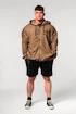 Herren Hoodie Nebbia  Washed-off Zip Up Hoodie GYM BRO 362 Light Brown
