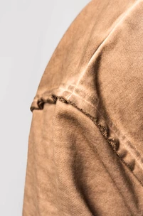 Herren Hoodie Nebbia  Washed-off Zip Up Hoodie GYM BRO 362 Light Brown