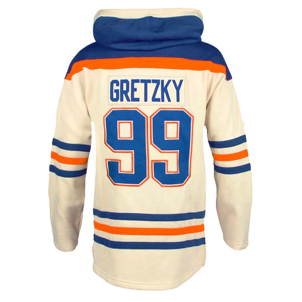 Herren Hoodie Old Time Hockey Vintage Player Lacer NHL Edmonton Oilers Wayne Gretzky 99