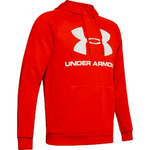 Herren Hoodie Under Armour RIVAL FLEECE SPORTSTYLE LOGO HOODIE orange