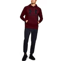 Herren Hoodie Under Armour RIVAL FLEECE SPORTSTYLE LOGO HOODIE rot