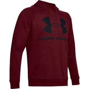 Herren Hoodie Under Armour RIVAL FLEECE SPORTSTYLE LOGO HOODIE rot