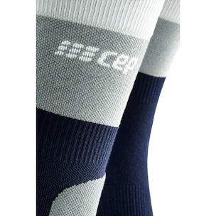 Herren Kompressionssocken  CEP  Light Merino Mid Cut Marine Blue/Grey