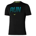 Herren Mizuno Core Grafik RUN Tee Schwarz