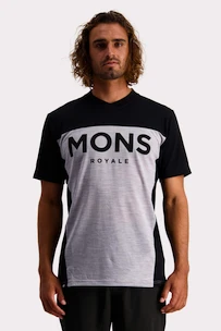 Herren Radtrikot Mons Royale  Redwood Enduro VT Black/Grey Marl