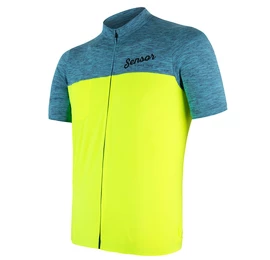 Herren Radtrikot Sensor Cyklo Motion Blue/Neon Yellow