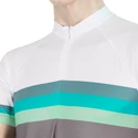 Herren Radtrikot Sensor  Cyklo Summer Stripe Grey/Green