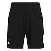 Herren Shorts adidas  Club 3 Stripes Short Black S