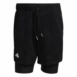 Herren Shorts adidas Melbourne Tennis Two-in-One 7-inch Shorts Black
