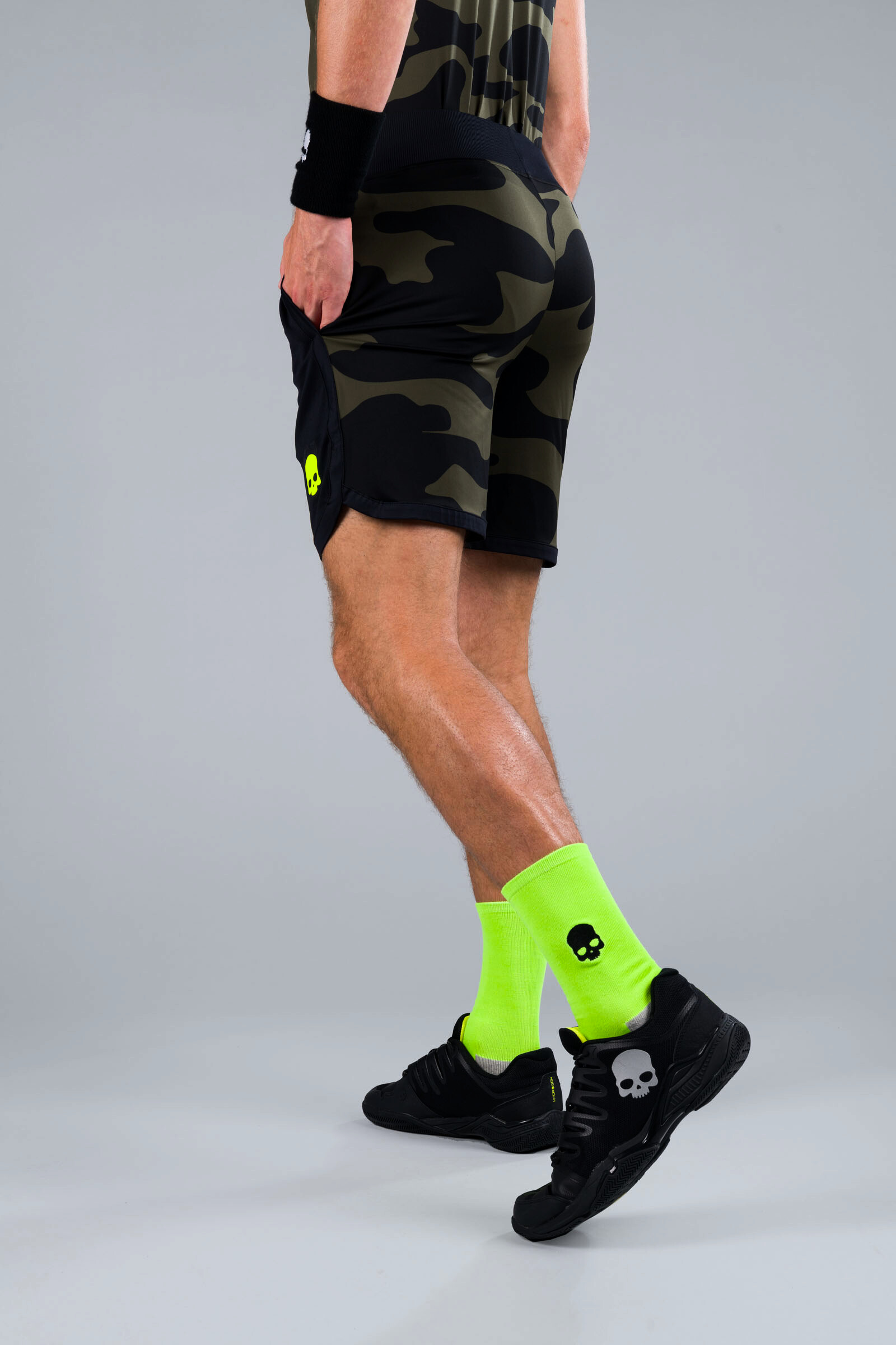 Herren Shorts Hydrogen  Camo Tech Shorts Green Camouflage