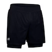 Herren Shorts Under Armour Qualifier SpeedPocket 2-in-1 Short schwarz