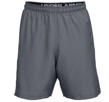 Herren Shorts Under Armour Woven Graphic Wordmark Zinc Gray/Black