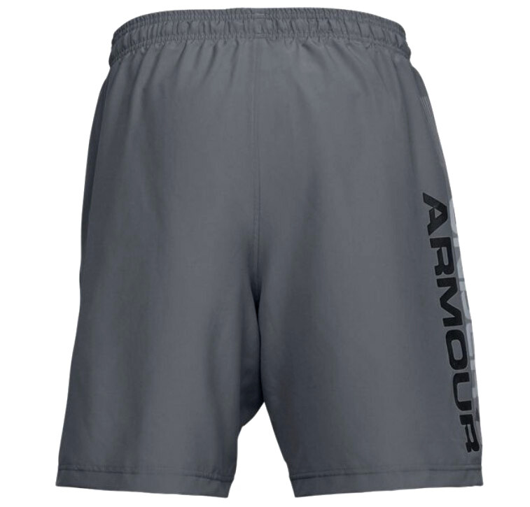 Herren Shorts Under Armour Woven Graphic Wordmark Zinc Gray/Black