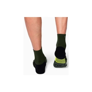 Herren Socken On  Mid Sock Jungle/Lime