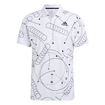 Herren T-Shirt adidas  Club Graphic Polo White