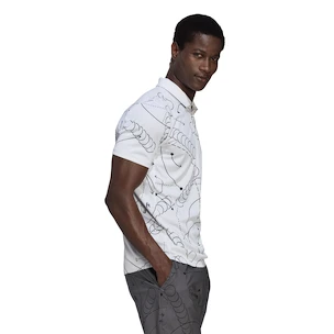 Herren T-Shirt adidas  Club Graphic Polo White