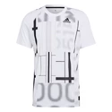 Herren T-Shirt adidas  Club Graphic Tee White