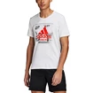 Herren T-Shirt adidas  Fast GFX white