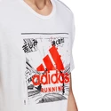 Herren T-Shirt adidas  Fast GFX white