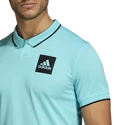 Herren T-Shirt adidas  Paris Freelift Polo Aqua