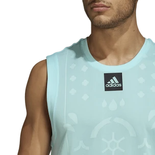 Herren T-Shirt adidas  Paris Sleeveless Aqua